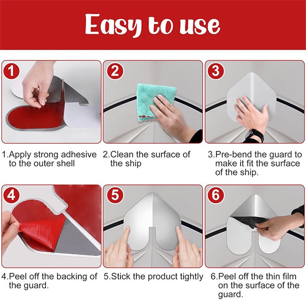 2 Pcs Bow Guard for Boats- Stainless Steel Boat Bow Protector Notched- Bow Keel Guard with Adhesive for Protection Boats Ships from Wear and Scratches