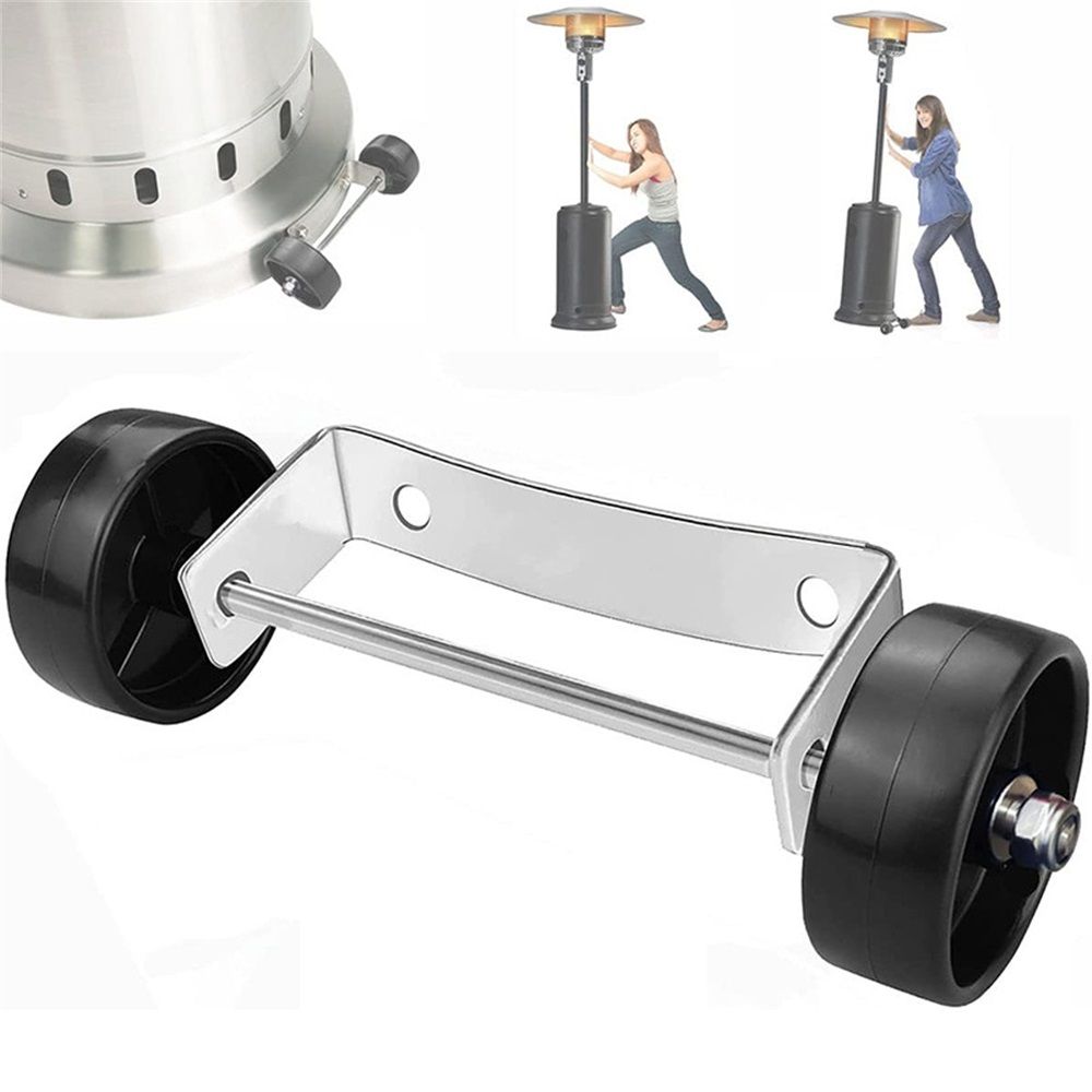 Universal Patio Heater Wheel Kit-Easy to Move/Install-Gas Patio Heater Replacement Universal Movable Wheel, Patio Heater Parts Outdoor Umbrella Gas Heater Wheel