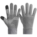 2 pack Winter Gloves for Men Women Touch Screen Gloves Cold Weather Warm Driving Running Gloves（gray,XL）