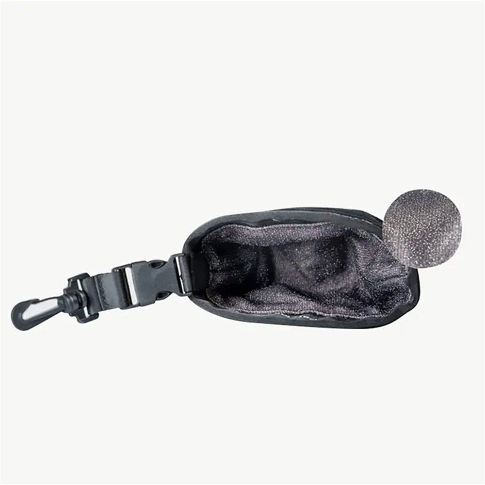 Golf Club and Golf Ball Cleaning Bag, Waterproof Clean Face Technology Liner, Detachable Clip, Machine Washable, Cleans Club Grooves, Dry Exterior (black,oniy bag)