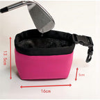 Golf Club and Golf Ball Cleaning Bag, Waterproof Clean Face Technology Liner, Detachable Clip, Machine Washable, Cleans Club Grooves, Dry Exterior (black,oniy bag)