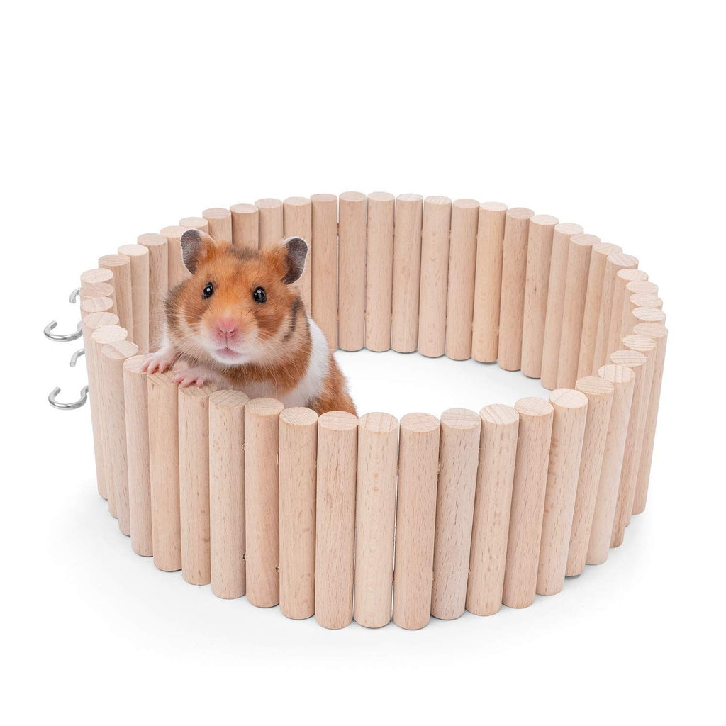 Wooden Hamster Climbing Ladder Toy, Small Animals Cage Accessories for Bird Parrot Hamster Mouse Rat Sugar Glider Hermit Crab Sugar Glider Chinchilla(8*20CM)