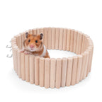 Wooden Hamster Climbing Ladder Toy, Small Animals Cage Accessories for Bird Parrot Hamster Mouse Rat Sugar Glider Hermit Crab Sugar Glider Chinchilla(8*20CM)