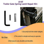 Two Pack Gate Spring Latch Repair Kits 819T Fits Carry-On ATV Top Rail & Tandem Trailers Trailer Gate Spring Latch Kit  for Carry-On Utility Trailers