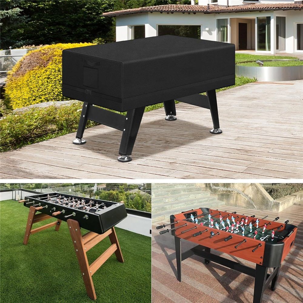 Foosball Table Cover Outdoor Waterproof Soccer Table Cover Heavy Duty Rectangular Patio Football Game 132 x 76 x 147 cm
