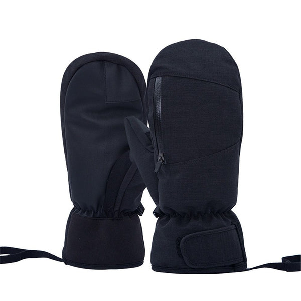 Tough Outdoors Adult Ski Mittens - Waterproof Winter Gloves Men & Women - Thermal Fleece Lining for Cold Weather Gear（XL）