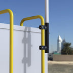 RV Ladder Mounted Flagpole Holder | Allows for a Flag to Fly from Your RV's Ladder | Compatible with Most RV Ladder Rails ,Black