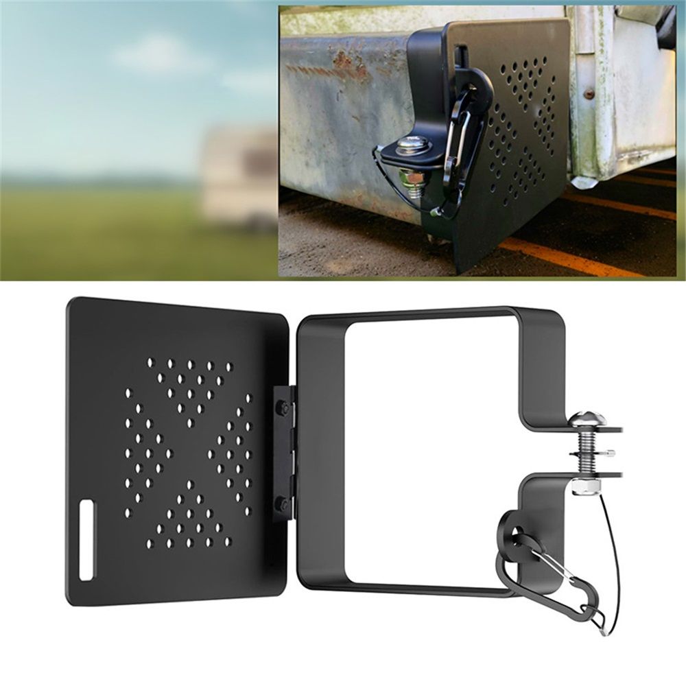 RV Bumper End Cap for 4x4” Square Bumper Plug, Secure RV Sewer Hose Storage Cover with Hinged Access Door and Vent Holes, Rust-Proof Camper Trailer Essentials for Outside 2 Pack