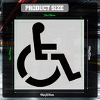 Handicap Parking Stencil Kit, Reusable Cardboard Parking Lot Stencils for Painting, Easy to Use Handicap Symbol