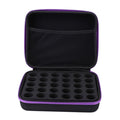 Essential Oils Carrying Case Holds, 30 Bottles 5ml, 10ml, 15ml Bottles Storage Organizer Bag Hard Shell EVA（Purple）