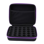 Essential Oils Carrying Case Holds, 30 Bottles 5ml, 10ml, 15ml Bottles Storage Organizer Bag Hard Shell EVA（Purple）