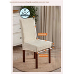 Waterproof Chair Covers for Dining Room, Stretch Jacquard Dining Chair Slipcovers Removable Washable Chair Protector for Kitchen, Hotel, Restaurant (beige, 2 PCS)