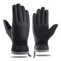 Winter Waterproof Ski Gloves, Snowboarding Touchscreen Snow Cycling Running Gloves for Boys Girls（black）