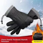 Winter Waterproof Ski Gloves, Snowboarding Touchscreen Snow Cycling Running Gloves for Boys Girls（black）