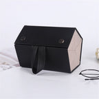 Eyeglass Case Hard Shell, Portable Sunglass Case, Fashionable PU Leather Eyeglass Case, Lightweight（black）