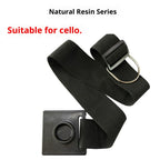 2 pack Endpin Anchor Non-slip Stopper Rest Holder Stand Antiskid Device Adjustable Strap with Thick Pad（black）