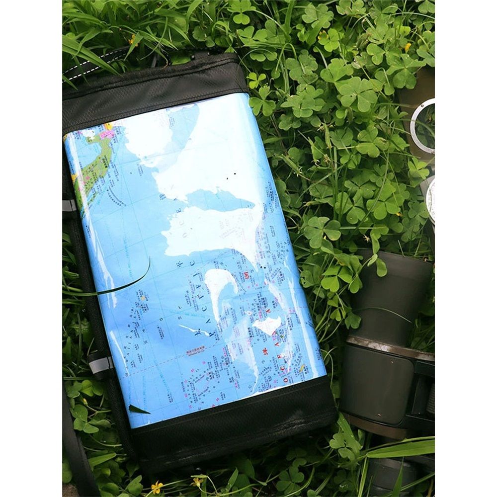 Map Case, Waterproof outdoor Hiking Map Pouch Holder with Clear Window & Lanyard, for Camping, Hiking, Documents, Electronics, Emergency, Outdoors, Black (oniy bag)