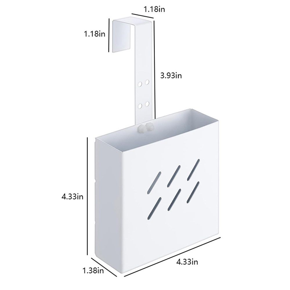 2 Pcs Large Size 4.33 x 4.33 x 1.38 Inch Stainless Steel Toilet Tank Cleaning Tablet Holder with Adjustable Hook to Hang Toilet Cleaner Box