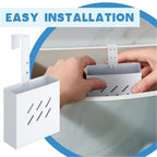 2 Pcs Large Size 4.33 x 4.33 x 1.38 Inch Stainless Steel Toilet Tank Cleaning Tablet Holder with Adjustable Hook to Hang Toilet Cleaner Box