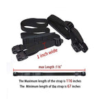 2 PCS Heavy Duty Hot Tub Cover Wind Straps FITS Most Locks Adjustable Length 67"~116" (Black, 9.5 Ft)