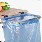 Trash Bag Holder, Over The Cabinet Trash Bag Holder for Kitchen, Stainless Steel Under Sink Bag Holder, Garbage Bag Holder for Kitchen, Cabinet, Camping, Picnics (Without Garbage Bag)