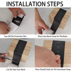 2 pack Faux Wood Beam Strap, 5ft Decorative Ceiling Beam Straps, Flexible Self-Adhesive Gap Hiding Strap, Architectural Products for Faux Wood Beams, Ceiling Beam and Cabin Shutters