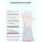 Cryogenic Gloves 14.2"/36cm Long Mid-arm LN2 Protective Gloves for Liquid Nitrogen/Dry Ice/Cold Storage