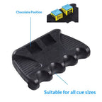 4 Holes Cue Hoder, Cue Rest Cue Stick Holder, Portable Weighted Billiard Cue Rack with Chalk Holder, Pool Cue Holder, 4 Holes（Relying solely on rods）