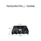 4 Holes Cue Hoder, Cue Rest Cue Stick Holder, Portable Weighted Billiard Cue Rack with Chalk Holder, Pool Cue Holder, 4 Holes（Relying solely on rods）