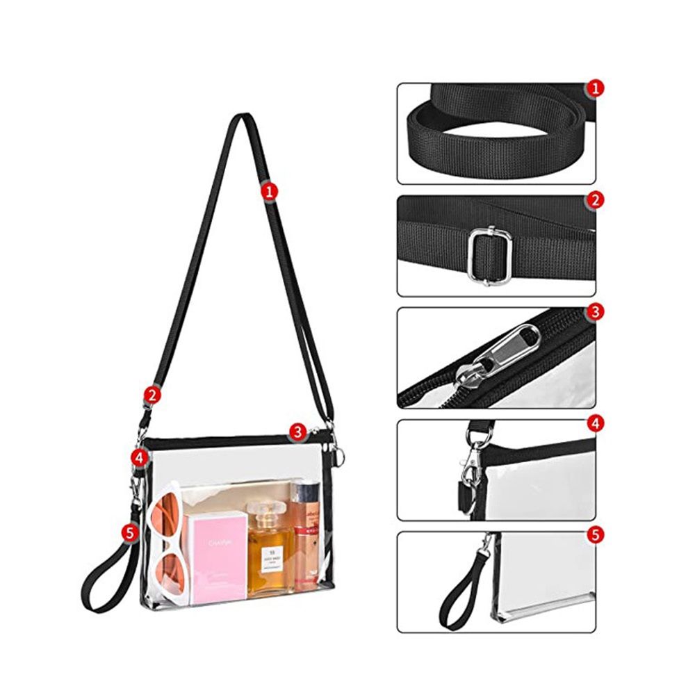 2 pack Clear  Purse Bag Stadium Approved Clear Tote Bag for Work Concert Sports, for Stadium Events and Concert