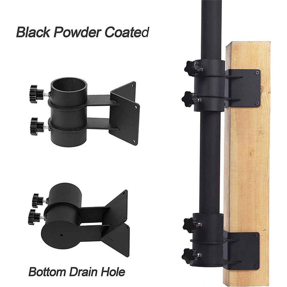 A pair Patio Umbrella Holder,Stainless Steel Offset Patio Umbrella Stand Umbrella Clamp Mount Bracket Heavy Duty for Deck Railing Corner, Mount to Deck, Fences,Balcony