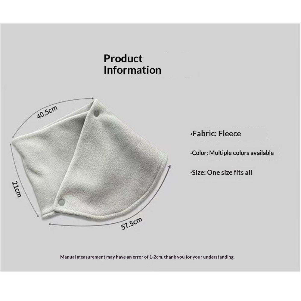 Neck Warmer Scarf for Woman Thickened Warm Neck Gaiter with Two Buttons Riding Windproof Warm Scarf（black）
