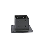 Post Stainless Steel Flange Anchor Base with Screws for Deck Railing，Black Finish (1 Pack)