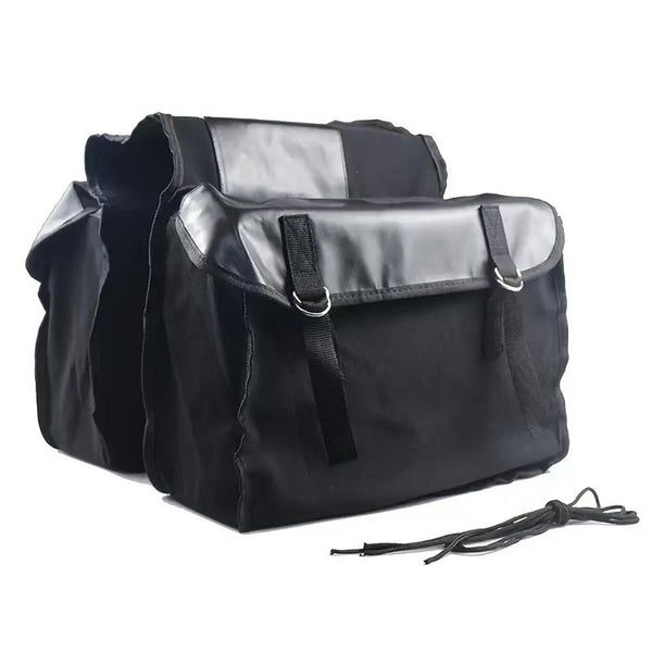 Waterproof Motorcycle and Bicycle Saddlebag - Black
