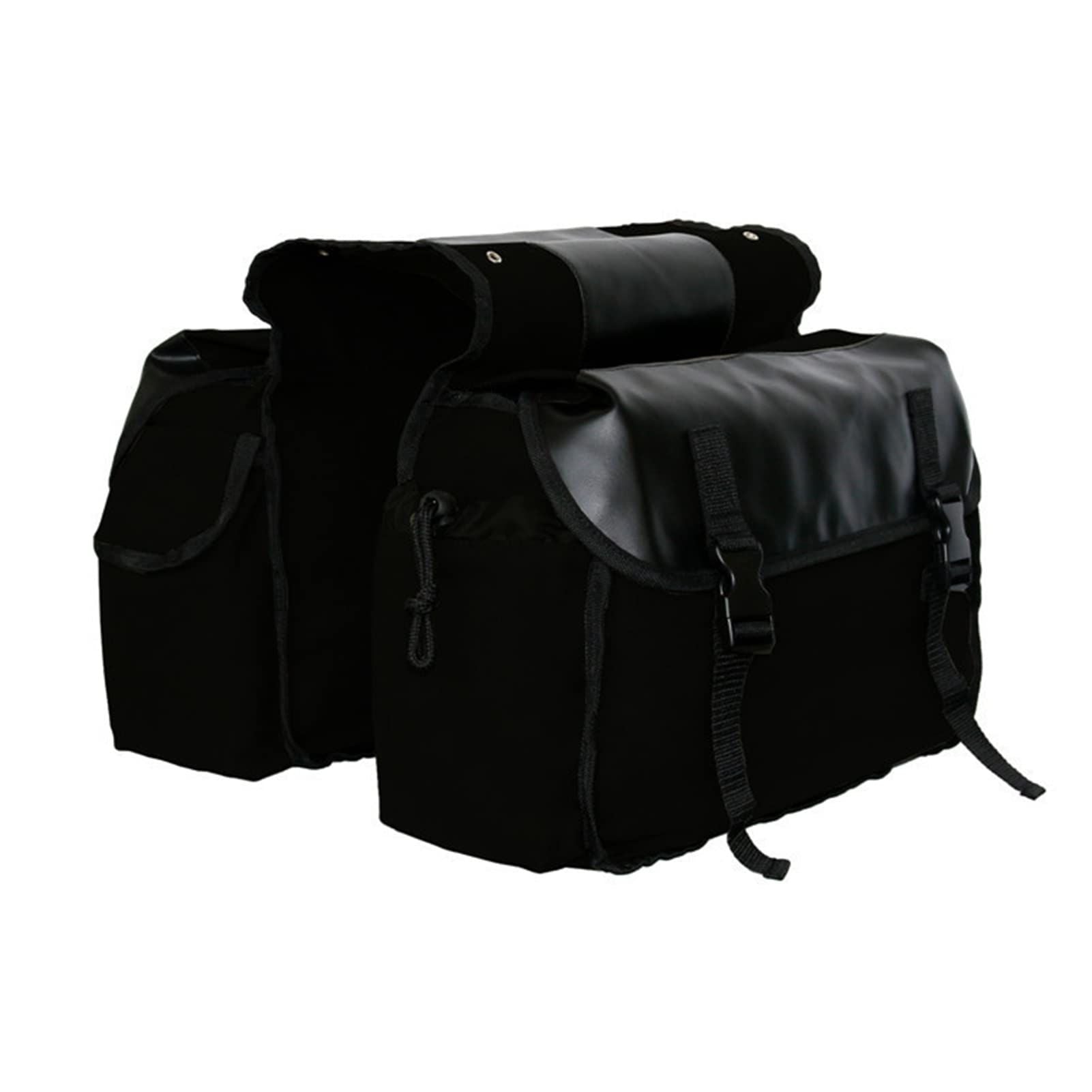 Motorcycle Saddle bags, Waterproof motorcycle saddlebags, Motorcycle Saddlebag Side Tool Bags Cycling Luggage Bag Riding Travel Canvas Waterproof (Black)