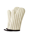Quilted Cotton  Oven Mitts for Baking, BBQ, and Cooking Protection, Heat-Resistant Gloves for Kitchen and Grill, Comfortable Grip, Machine Washable, Reusable,  1 Pair beige