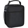 Leakproof Portable Lunch Box for Women Men Boys Girls, Large Capacity Cooler Bag with Handle and Bottle Pocket for Office School Camping Hiking Outdoor Beach Picnic (Black)