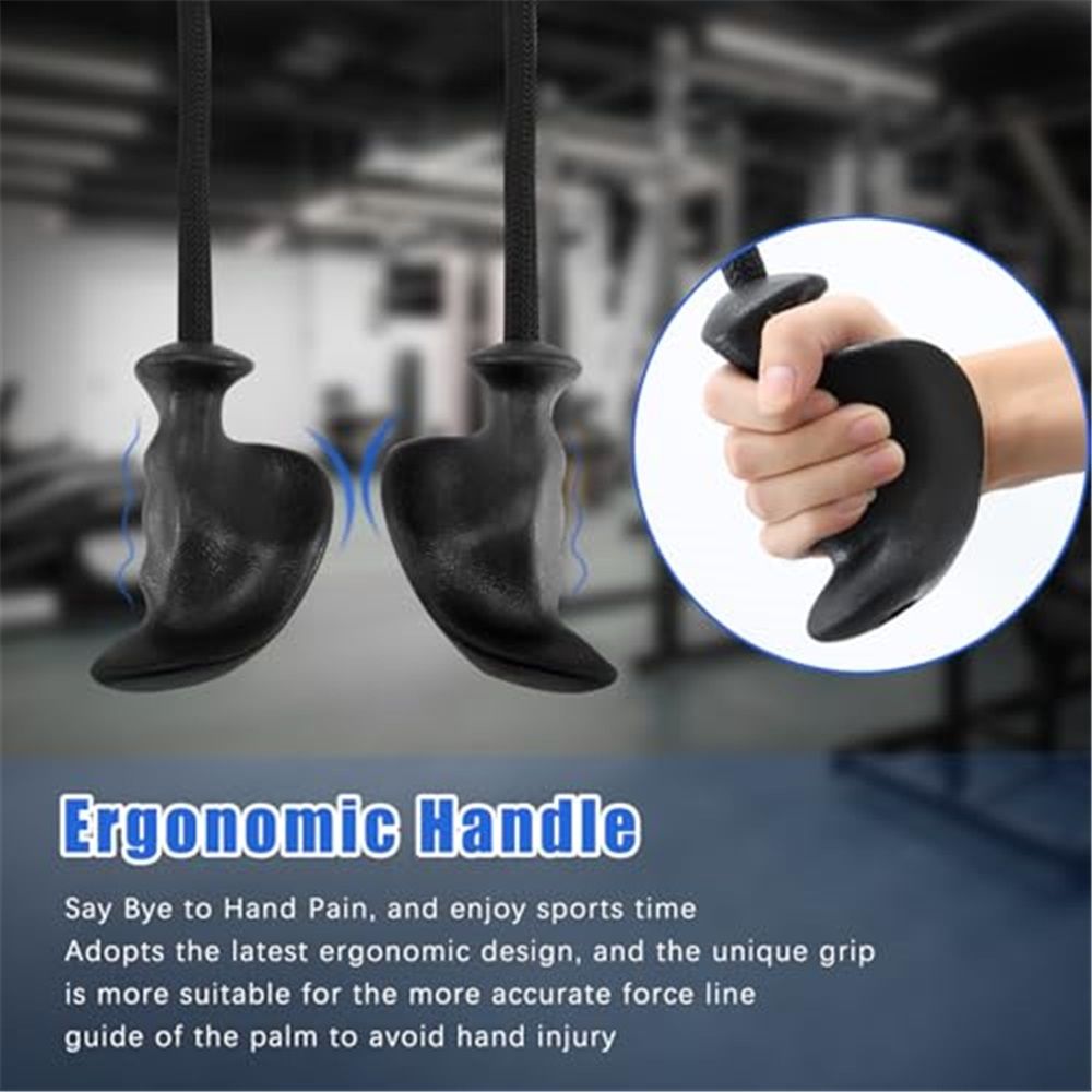 Tricep Rope with Ergonomic Handles, Tricep Pull Down Rope for Cable Machine, Pulley System, Triceps Rope Cable Attachment for Gym, Home