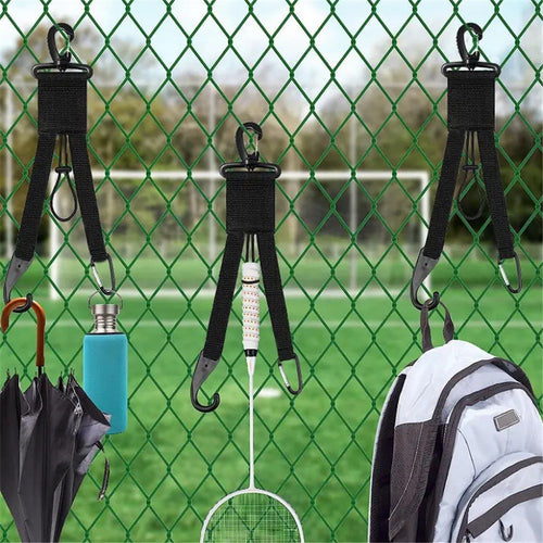 10 Pcs Baseball Softball Gear Hanger 3 in 1 Organizer Bat Holder (Black)