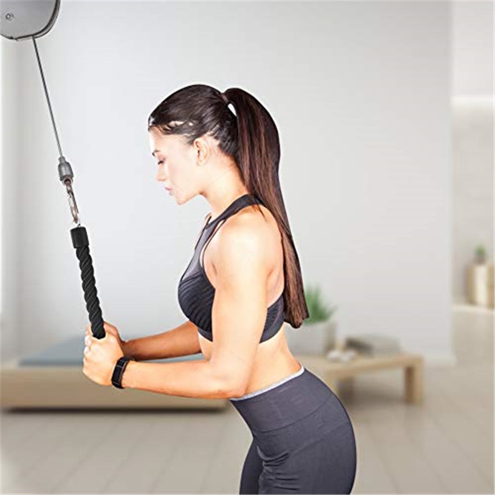 Pull Down Rope Single Grip Tricep Bicep Exercise Attachment for Cable Machines Gym Pulley Workout 2pcs