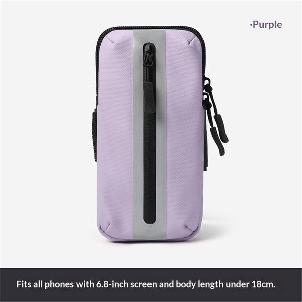 Running Phone Holder Armband,  Arm Bands for Exercise, Running Arm Bands for Cell Phone, Phone Purse Cell Phone Holder for Walking (Purple)