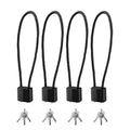 4pcs Anti theft steel wire lock rope lock bicycle lock head extended refrigerator lock buckle soft steel wire steel rope lock head helmet lock steel cable lock(Black 28cm)