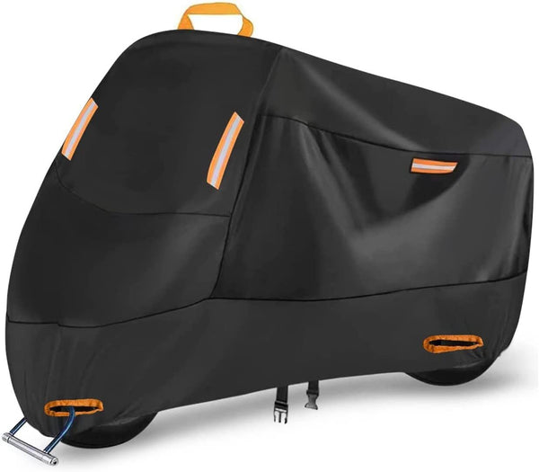 210D Heavy Duty All Season Motorcycle Cover with Lock-Holes