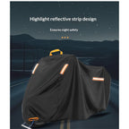 210D Heavy Duty Small Motorcycle Cover,  All Season Durable Waterproof Outdoor Protection Scooter Cover with Lock-Holes Storage Bag Fits up to  Bike （210D-M【200*95*110】）