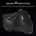 210D Heavy Duty Small Motorcycle Cover,  All Season Durable Waterproof Outdoor Protection Scooter Cover with Lock-Holes Storage Bag Fits up to  Bike （210D-M【200*95*110】）