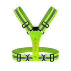 LED Reflective Vest with Chest Light , Visibility Rechargeable Light Up Running Vest Night Safety Running Gear for Dog Walking, Cycling, Adjustable for Men Women Kids