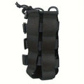 2 pack Water Bottle Pouch for Systems, Adjustable Outdoor Sports Kettle Carrier Holder, Backpack Attachment Pouches (black)