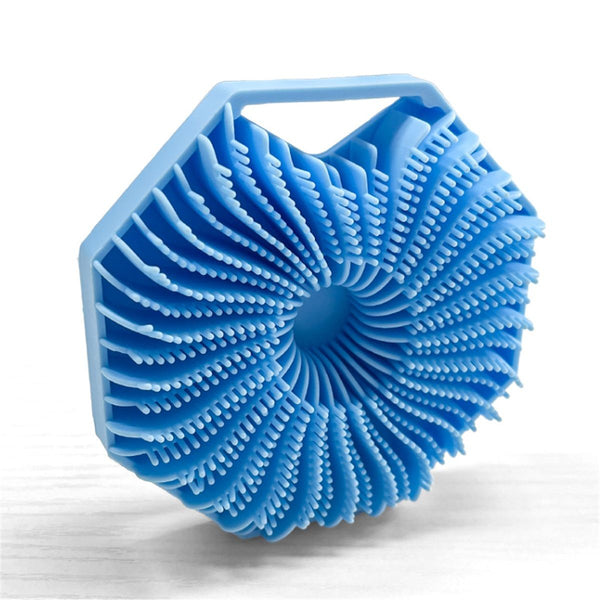 Antimicrobial Silicone Body Scrubber (Blue)