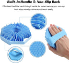 Antimicrobial Silicone Body Scrubber, Exfoliating Body Scrubber for Sensitive Skin, Eco Friendly Shower Scrubber for Body, Silicone Body Brush for Showering, Blue