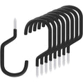 8 Pack Bike Hanger Storage Hook Rack, Rubber Coated Heavy Duty Large Screw in Ceiling Hooks for Garage Wall and Ceiling Bicycle Storage, Utility Tool Hanger (Black)